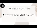 Array vs Arraylist vs List C Interview Questions Tamil