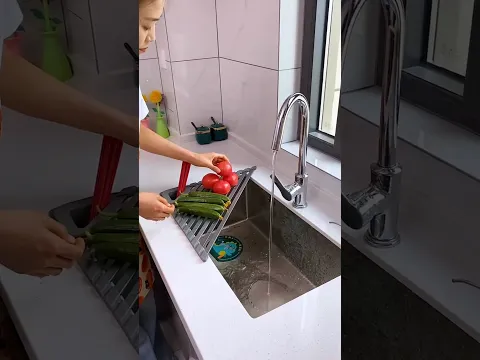 Foldable Drainage Rack🤯👍New Viral Gadgets, Smart Appliance, Kitchen Utensils /Home Invention #shorts