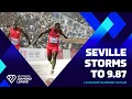 Download Lagu Oblique Seville takes down Olympic champ Noah Lyles in Lausanne | Wanda Diamond League