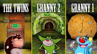 All Sewer Escape - The Twins Vs Granny 2 Vs Granny With Oggy and Jack
