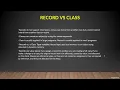 Class vs Record Class Record Difference between Class and Record