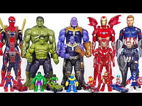 Download MP3 Marvel Infinity War Avengers bigger and smaller transform! Hulk, Thanos, Spider Man! - DuDuPopTOY