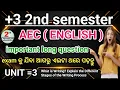 3 2nd Sem AEC English Unit 3 Important Long Question Writing Skill Stages of Writing Exam 2026