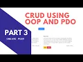 CRUD with PDO and OOP PHP - Create Post