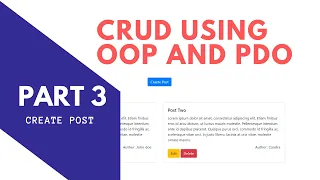CRUD with PDO and OOP PHP - Create Post