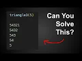 Number Triangles Python Beginner Practice Question 1
