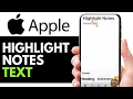 How to Highlight Text in Apple Notes 2025 EASY GUIDE