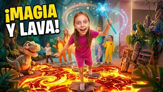 Aventuras mágicas con dinosaurios y lava | Retos en familia y juegos en la escuela | Vania Mania ESP