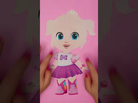 Pretty Pink PAPER DRESS! 👗 EASY 1-2-3 Emmie Craft DIY Hacks #kids #shorts
