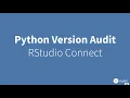 RStudio Connect Python Usage Audit