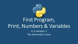 First Program and Numbers - Python Tutorial 3