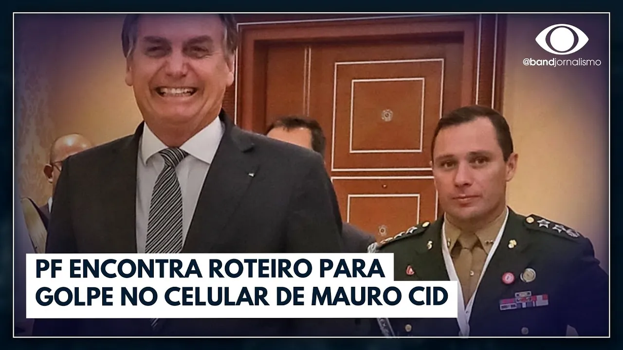PF encontra roteiro para golpe no celular de Mauro Cid | Jornal da Band