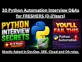 DevOps Testing Python Automation Interview Q As for FRESHERS Crack with this Practical Demos