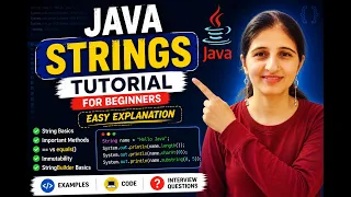 Java Strings Tutorial for Beginners Easy Explanation