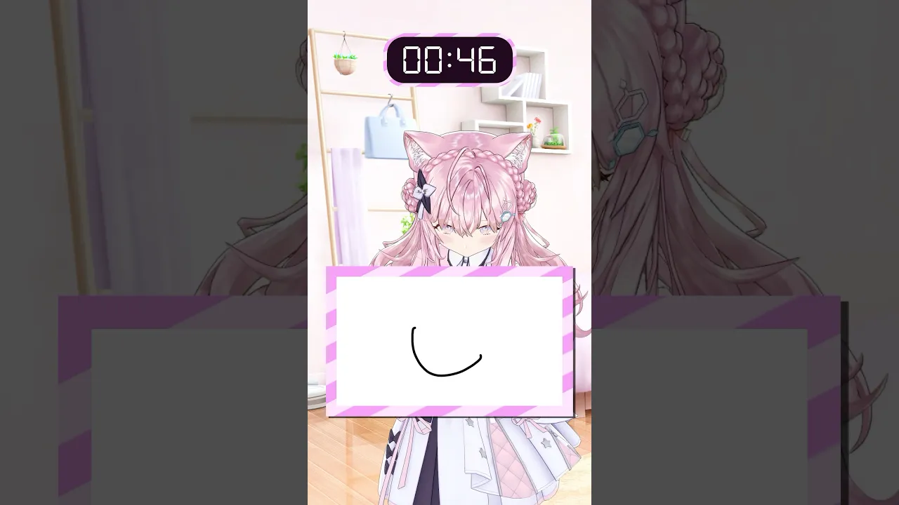 5.4秒でホロメンの似顔絵を描け!!誰だか分かるかな？【5.4秒チャレンジ】 #shorts #ホロライブ #hololive #博衣こより #54チャレ