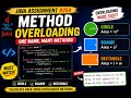 254 Java Assignment - Method Overloading Selenium Java 2026