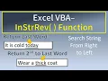 Excel VBA InStrRev Function