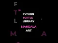 Mandala art using Python Turtle library