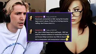 xQc Reacts to Kaceytron saying he manipulated and harassed Adept