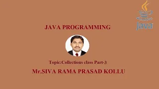 JAVA Collections class part 3 Mr SIVA RAMA PRASAD KOLLU
