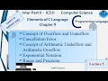 C Language Ch9 Concept of Overflow and Underflow Cancellation error Exponential Notation