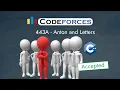 Codeforces 443A - Anton and Letters Detailed C Solution TheCoDeveloper