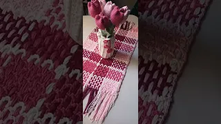 Cozy Crochet Buffalo Plaid Placemat Table Runnerكروشيه مفرش كاروهات بافلو قطعة ديكور شتوية رائعة 