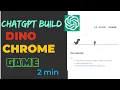 ChatGPT Build Chrome Dino Game in 3 minutes Youtube Automation