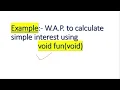Types of user defined function void func void explained with example c tutorial for beginners