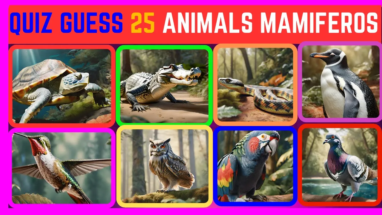 ADIVINHE OS 25 ANIMAIS MAMIFEROS /QUEM SOU EU? QUIZ DO SABER?