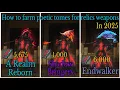 How to farm poetic tomestones for old relic weapon items