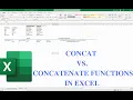 How to use the CONCATENATE and CONCAT functions in Excel CONCATENATE Vs CONCAT