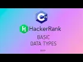 Basic Data Types Hackerrank C Solutions