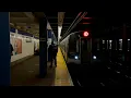 A Exp and C E Lcl Train with NIS R46 C Exp Train at Spring Street