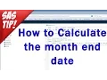 SAS Tutorial - Calculate the month end date