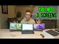 Awesome Portable Triple Laptop Screen Extender Unboxing Setup