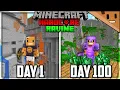 Download Lagu I Survived 100 Days in a MASSIVE RAVINE Only World In Hardcore Minecraft...