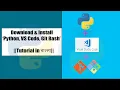 How to Download and Install Python 3 VS Code and Git Bash in Bangla