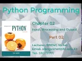 Chapter 02 Input Processing and Output Part 02