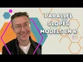 Linear modeling in R using categorical variables - parallel slopes models