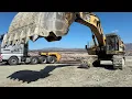 Download Lagu Transporting On Site: CAT 365B \u0026 352F Excavators With MAN TGX \u0026 Lowboy Trailer - Fasoulas Transports
