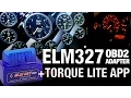 ELM327 bluetooth OBD2 adapter TORQUE LITE APP overview