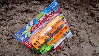 Gali Mobil Mobilan di Tanah Truk Oil, Truk Carrier, Truk Cargo, Mobil Monster, Mobil Balap, McQueen