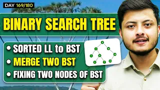 Binary Search Tree Fixing Two nodes of a BST Sorted Link List to BST Merge two BST