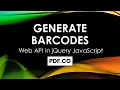 How to Generate Barcode Jquery in JavaScript using PDF co Web API