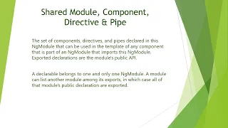 Shared Module Component Directive Pipe