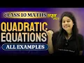 Quadratic Equations Examples Chapter 4 2025