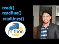 Python read readline readlines Function