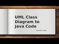 Uml class diagram to java code
