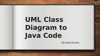 Uml class diagram to java code